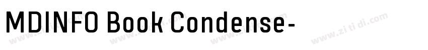 MDINFO Book Condense字体转换
